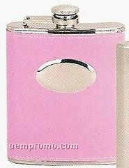 6 Oz. Stainless Steel Pink Flask