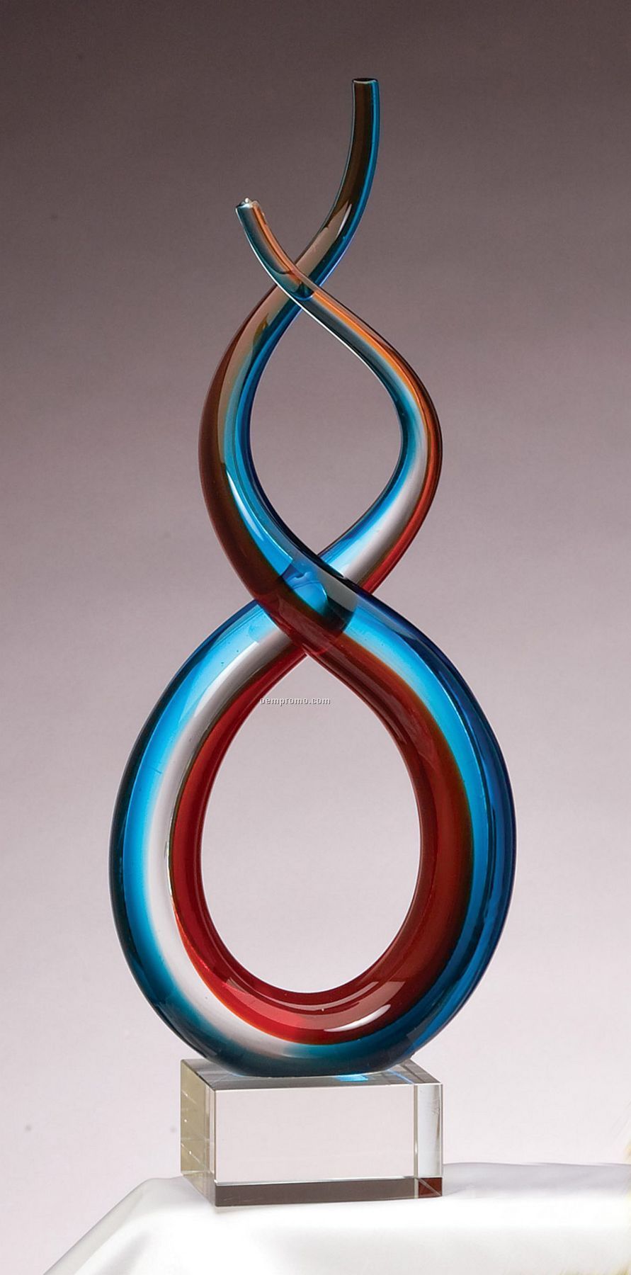 Blue And Red Swirl Sculpture / Award