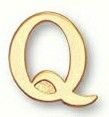 Cutout Letter Q Stock Pin