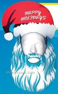 Foam Full Color Santa Hat Headpiece & Beard
