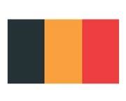 Flag Stock Temporary Tattoo - Belgium Flag (2"X1.5")