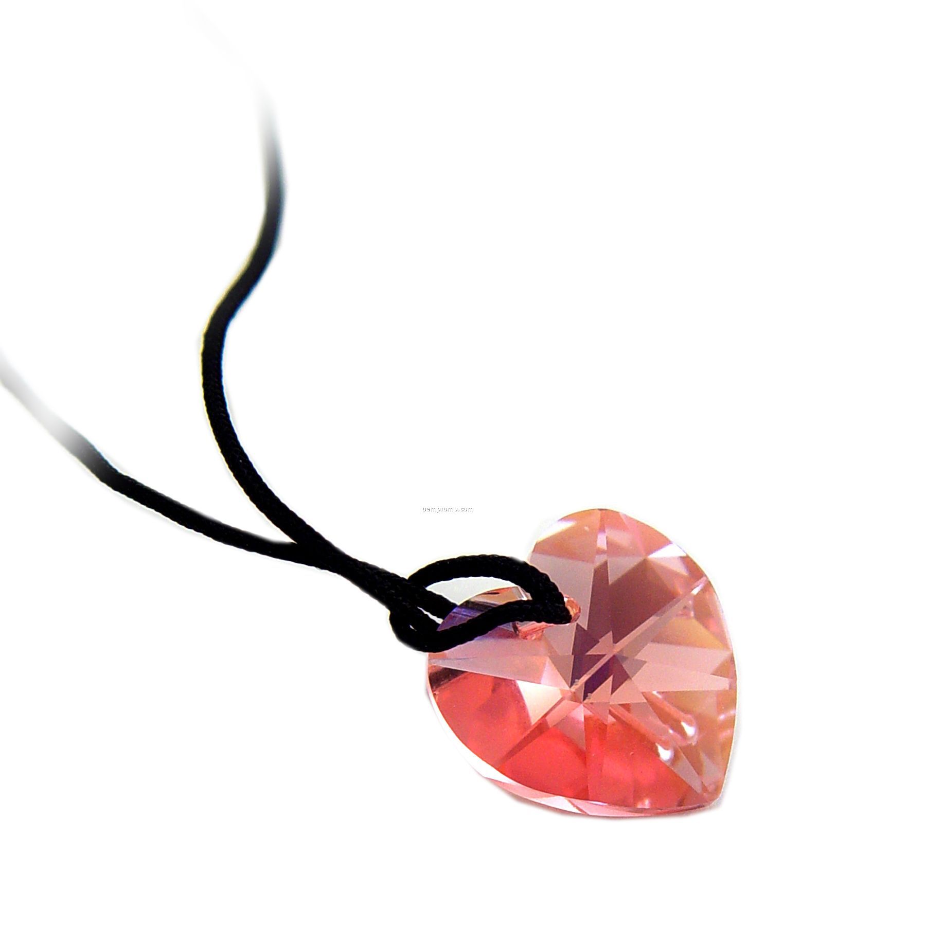 Glamorous - Crystal Rose-red Heart Pendant
