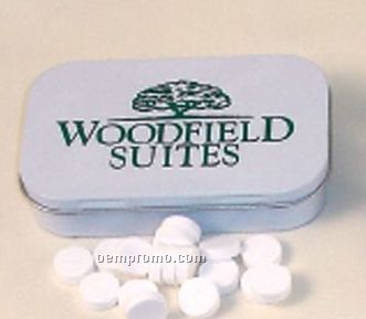 Hinged Tin Filled With White Gourmet Mints
