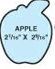 Stock Shape Apple Vinyl Badge