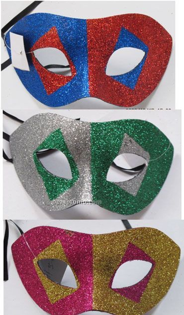 Masks With 2 Color Glitters