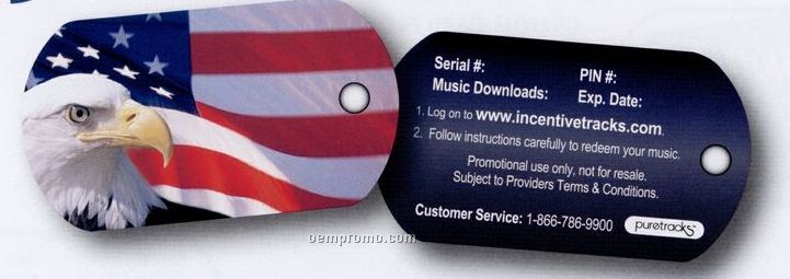 Music Download Plastic Dog-tag (20 Song)