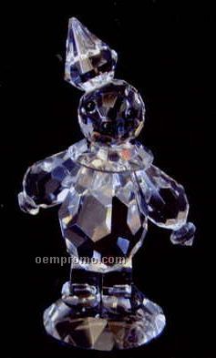 Optic Crystal Clown Figurine
