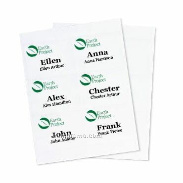 Recycled Name Tag Paper Insert - 2 Color (4"X3")