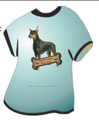Doberman Pinscher Dog T Shirt Acrylic Coaster W/ Felt Back