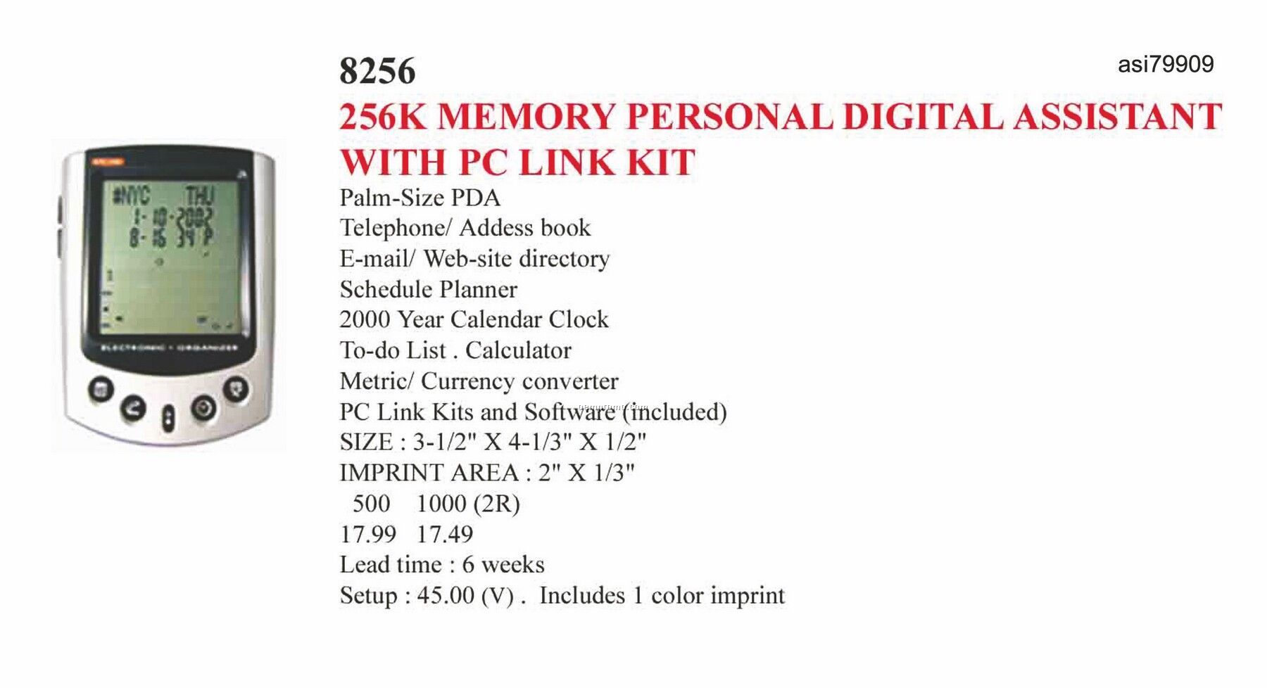 PDA / 512k Memory / PC Link