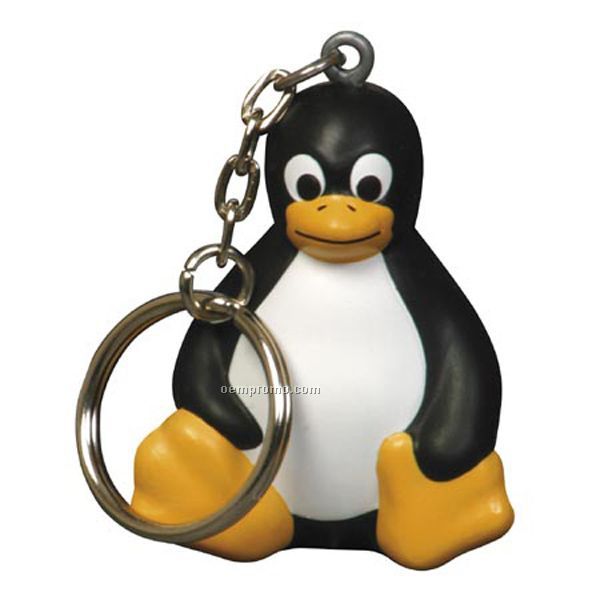 Sitting Penguin Key Chain Squeeze Toy