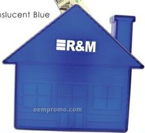 Translucent Blue Magnetic House Bank (Printed)