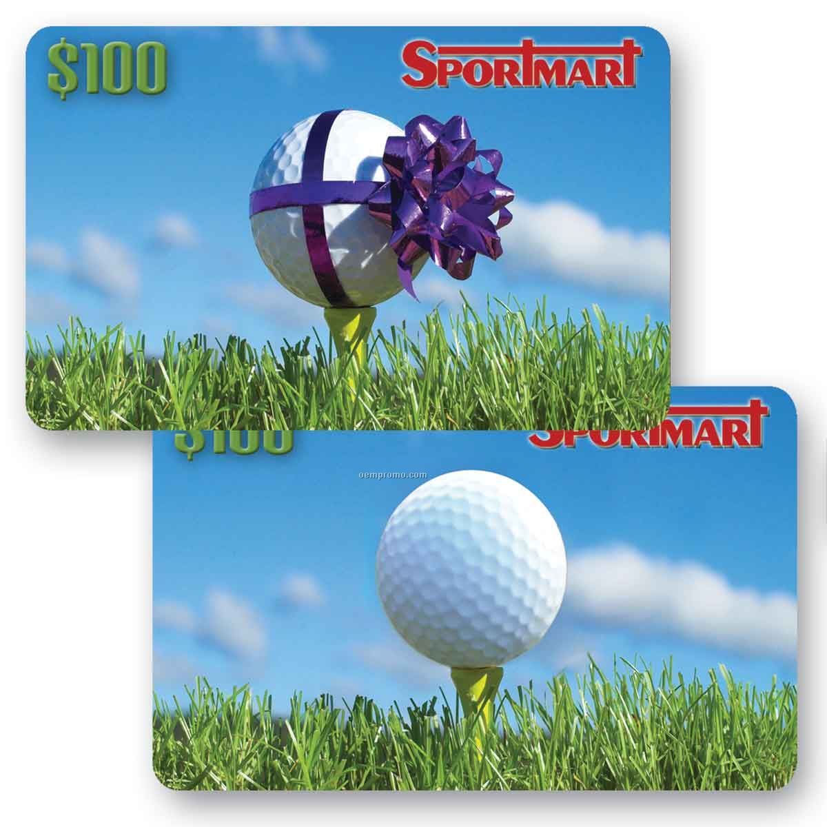 3d Lenticular Gift Card W/Animated Golf Ball Images (Custom)