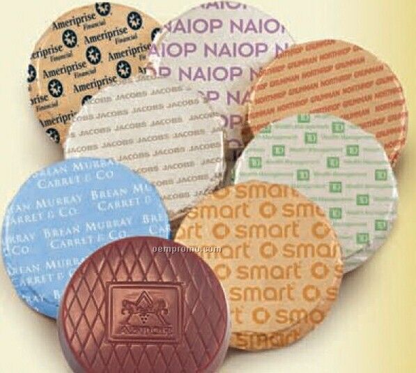 Belgian Chocolate Candy Rounds W/Custom Imprinted Foil