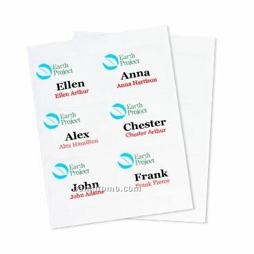 Recycled Name Tag Paper Insert - 4 Color (4