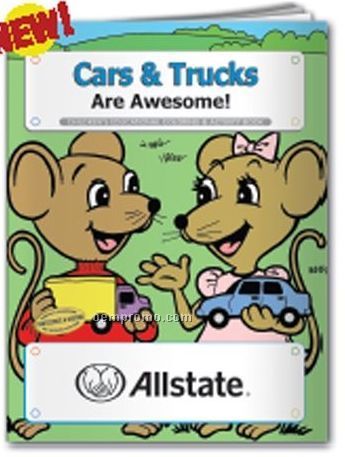 Coloring Book - Cars & Trucks Are Awesome