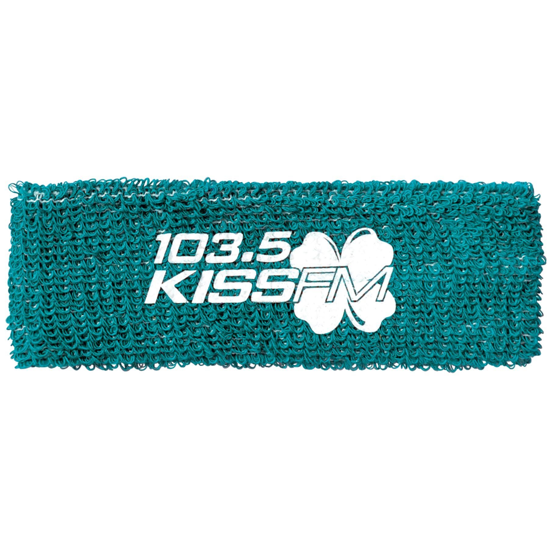 2" High Promotional-grade Loose Knit Headband With Heat Transfer