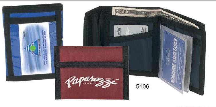Bi Fold Wallet W/ Clear Window Pocket (4-3/4"X8-3/4")