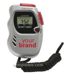 Ergonomic Sports Timer & Stop Watch With Adjustable Neck Cord
