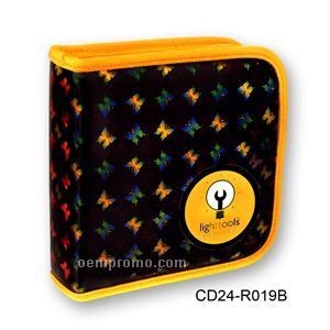 3d Yellow Lenticular CD Wallet/ Case - 24 Cd's (Butterfly )