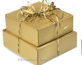 Burnished Gold Specialty Corrugated Packaging (9"X9"X3")