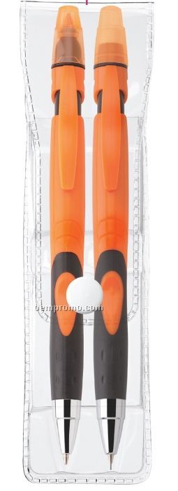 Fame Pen/ Highlighter And Pencil/Eraser Set