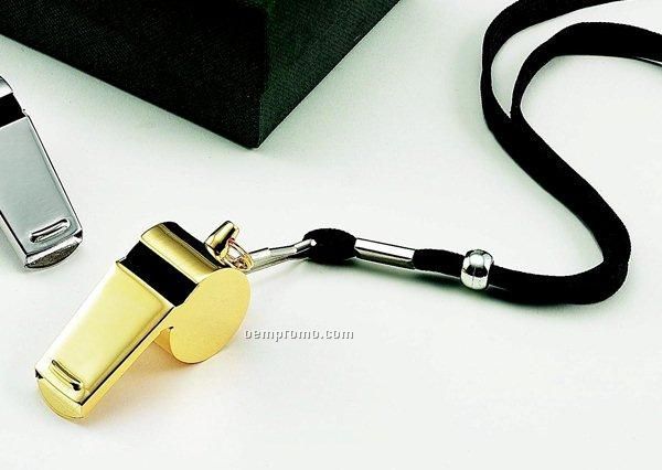 Gold Plated Coach Whistle