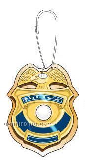 Police Badge Zipper Pull