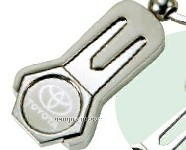 Satin Silver Finished Golf Tool W/ Detachable Key Ring (3-3/4"X1-1/4"X1/4")