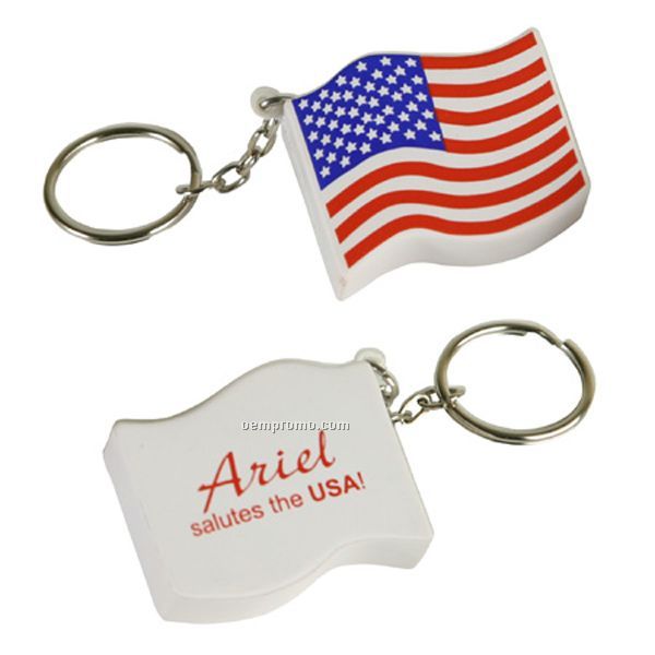 Us Flag Key Chain Squeeze Toy