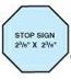 Stock Shape Stop Sign Vinyl Badge