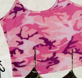 Women's Pink Camouflage Tankini Swimsuit Top