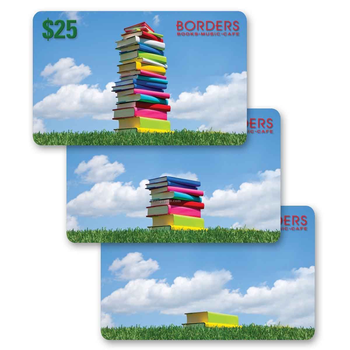 3d Lenticular Gift Card W/Animated Stack Of Books Images (Blanks)