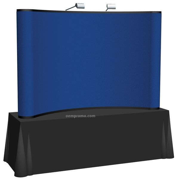 8' Arise Pop-up Curve Tabletop Display W/ Fabric Kit