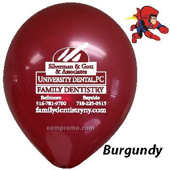 9" Burgundy Latex Balloons