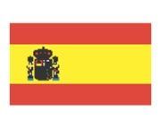 Flag Stock Temporary Tattoo - Spain Flag (2"X1.5")