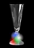 Light Up Real Glass Champagne Glass With Red, Green, Blue Leds