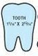Stock Shape Tooth Vinyl Badge