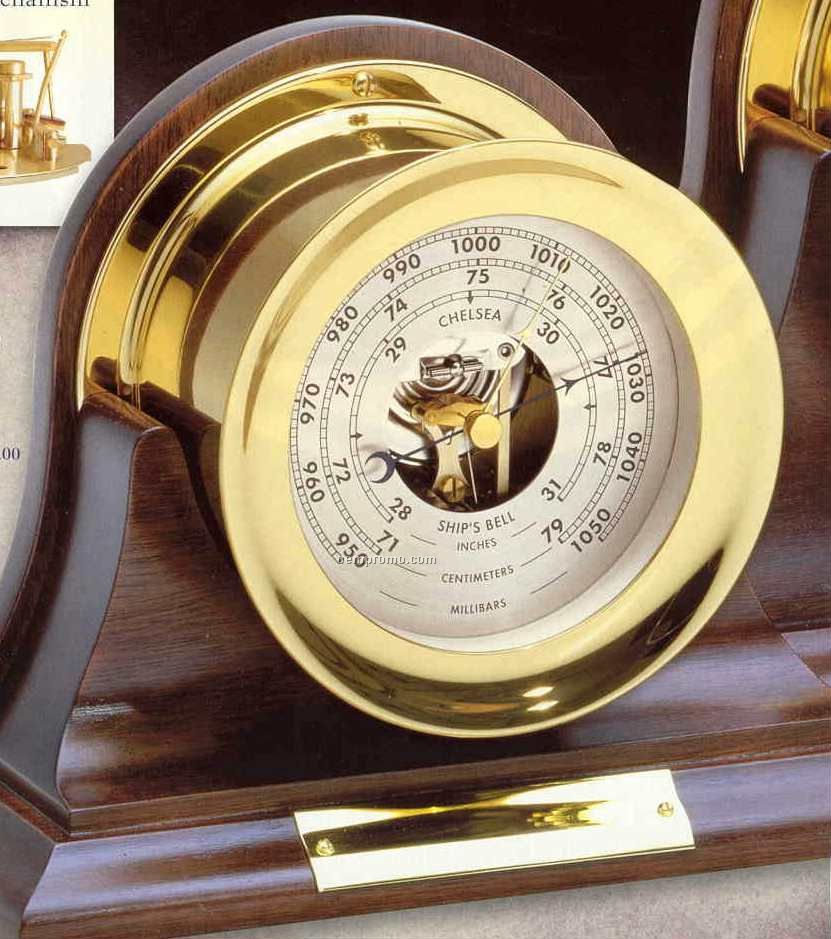 Brass 4 1/2" Ship's Bell Barometer