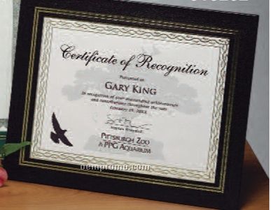 Certificate Gallery Black Leatherette Certificate Holder