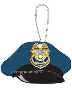 Police Cap Zipper Pull
