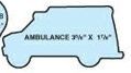 Stock Shape Ambulance Vinyl Badge