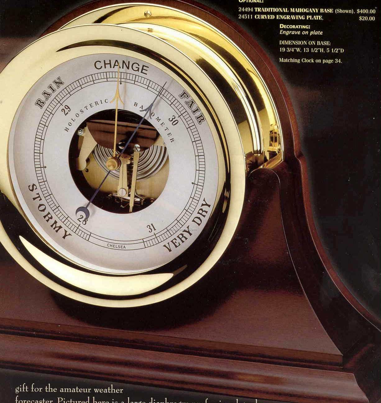 Brass 8 1/2" Ship's Bell Barometer