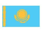 Flag Stock Temporary Tattoo - Kazakhstan Flag (2"X1.5")