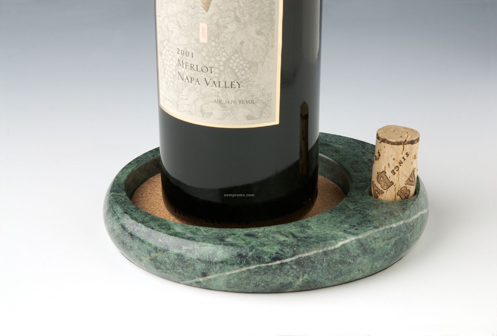 Sommelier's Green Marble Wine Bottle Coaster