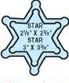 Stock Shape Small Star Vinyl Badge