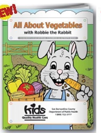 Coloring Book - All About Vegetables W/Robbie The Rabbit