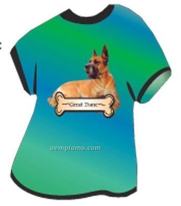 Great Dane Dog T Shirt Acrylic Coaster W/ Felt Back