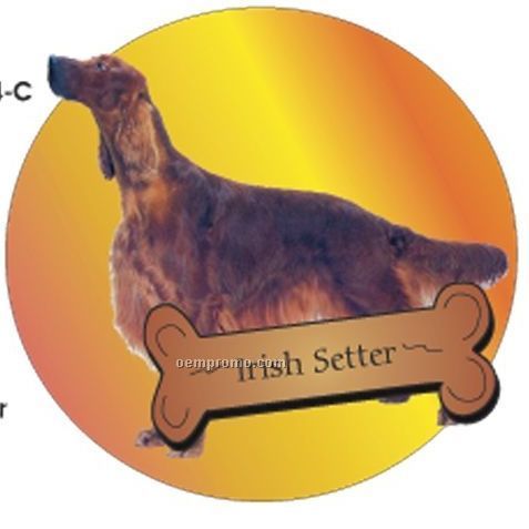 Irish Setter Dog Acrylic Coaster W/ Felt Back