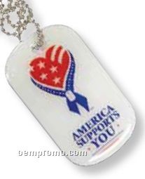 Printed Aluminum Dog Tag Deluxe W/Epoxy Coat (2 Sided Print)